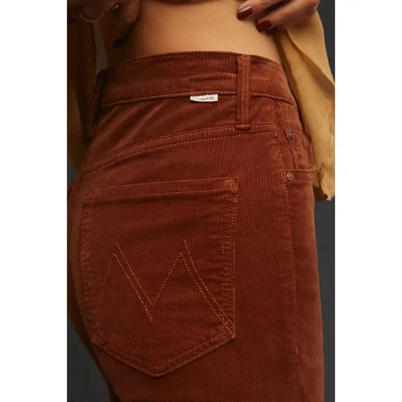 Anthropolgie x MOTHER The Tomcat High-Rise Straight Corduroy Jeans Hopscotch